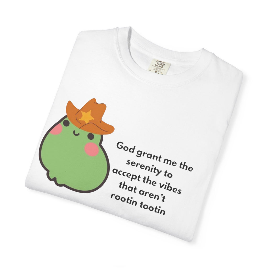 Serenity Avocado T‑Shirt — "God grant me the serenity to accept the vibes" Cute Cowgirl Avocado Tee