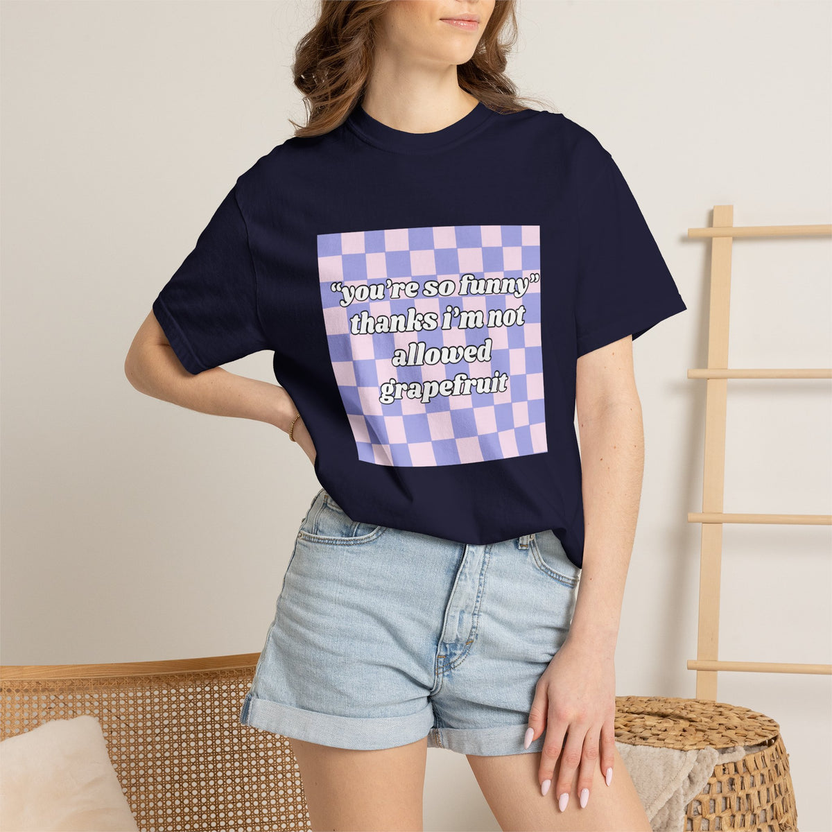 Grapefruit Checkered T-Shirt
