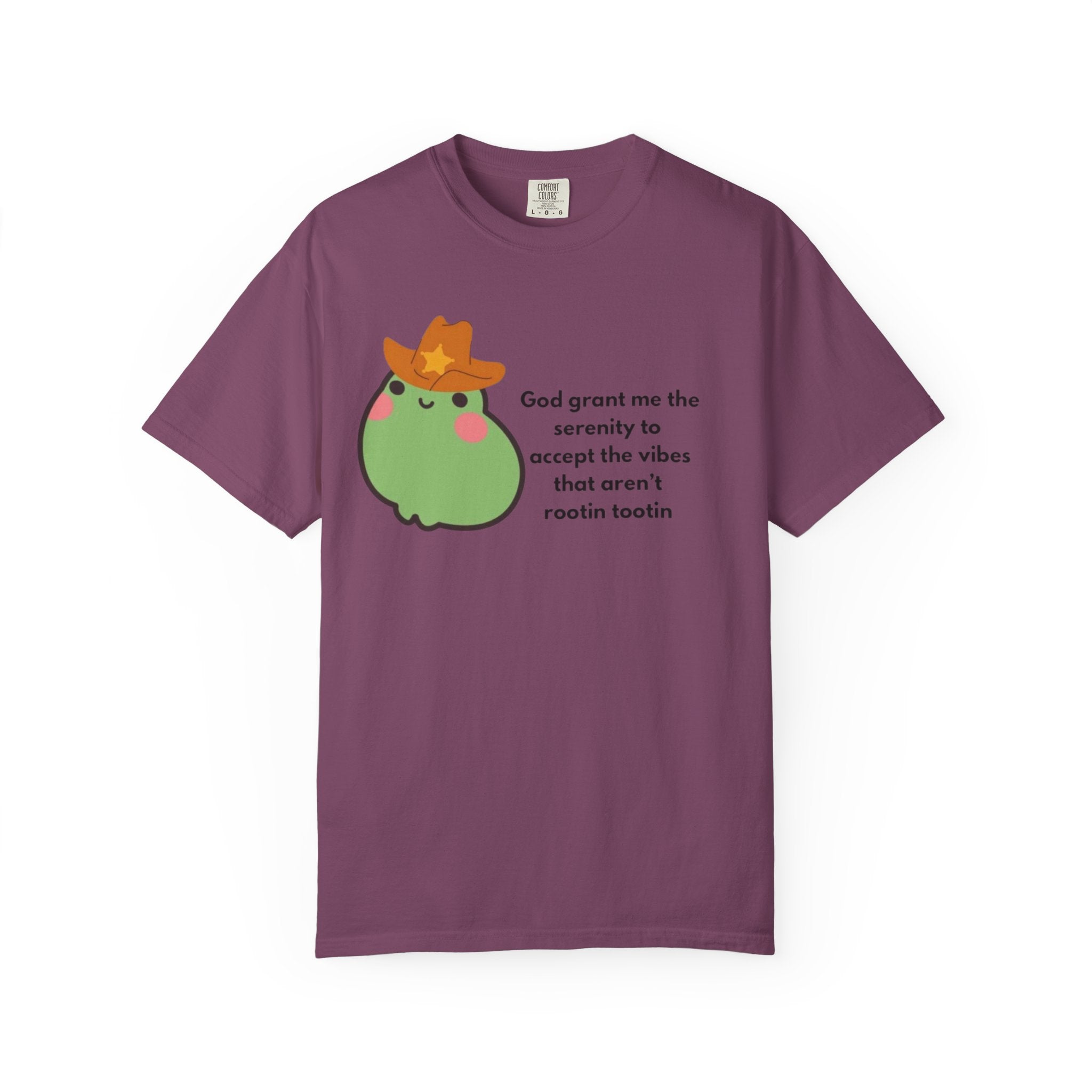 Serenity Avocado T‑Shirt — "God grant me the serenity to accept the vibes" Cute Cowgirl Avocado Tee