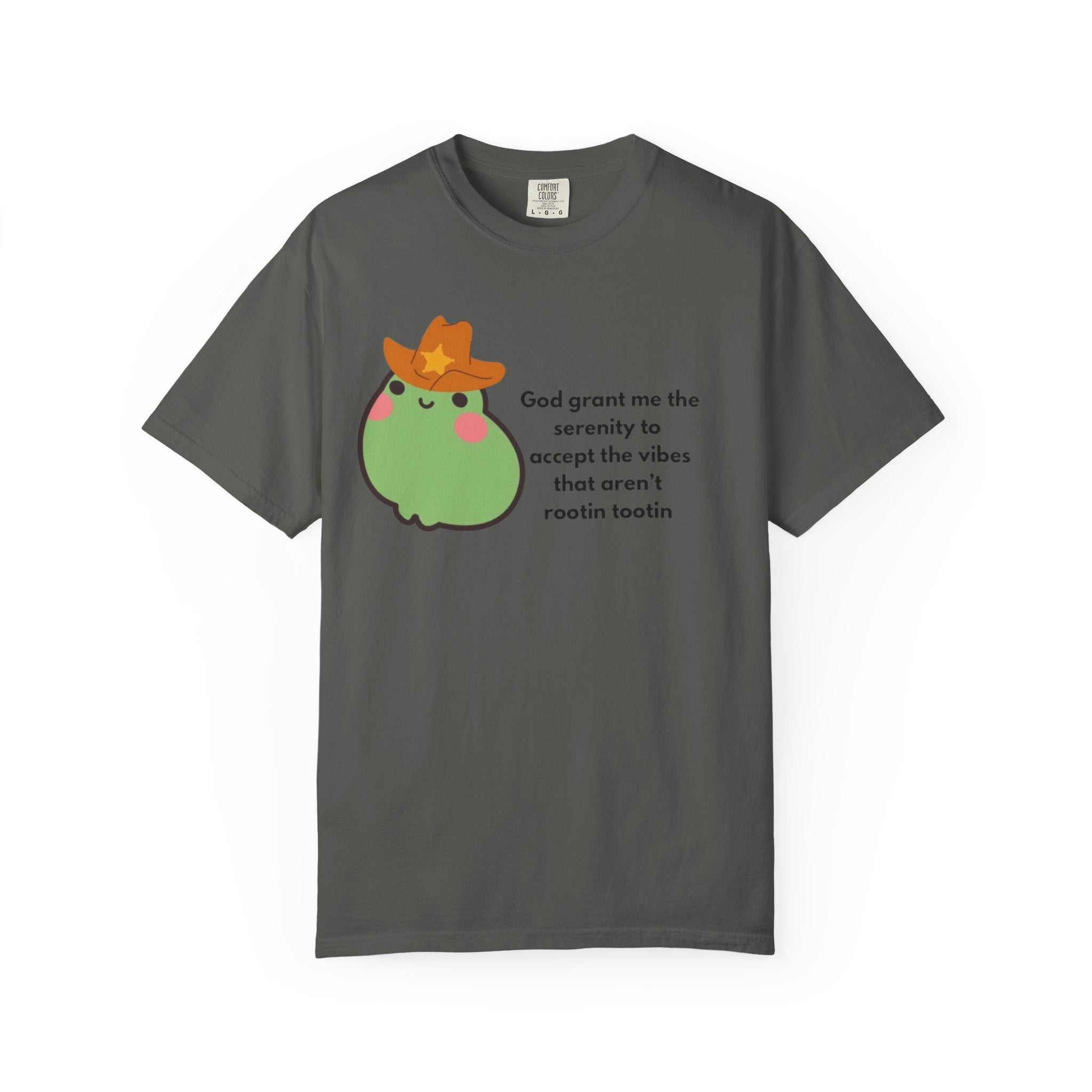 Serenity Avocado T‑Shirt — "God grant me the serenity to accept the vibes" Cute Cowgirl Avocado Tee