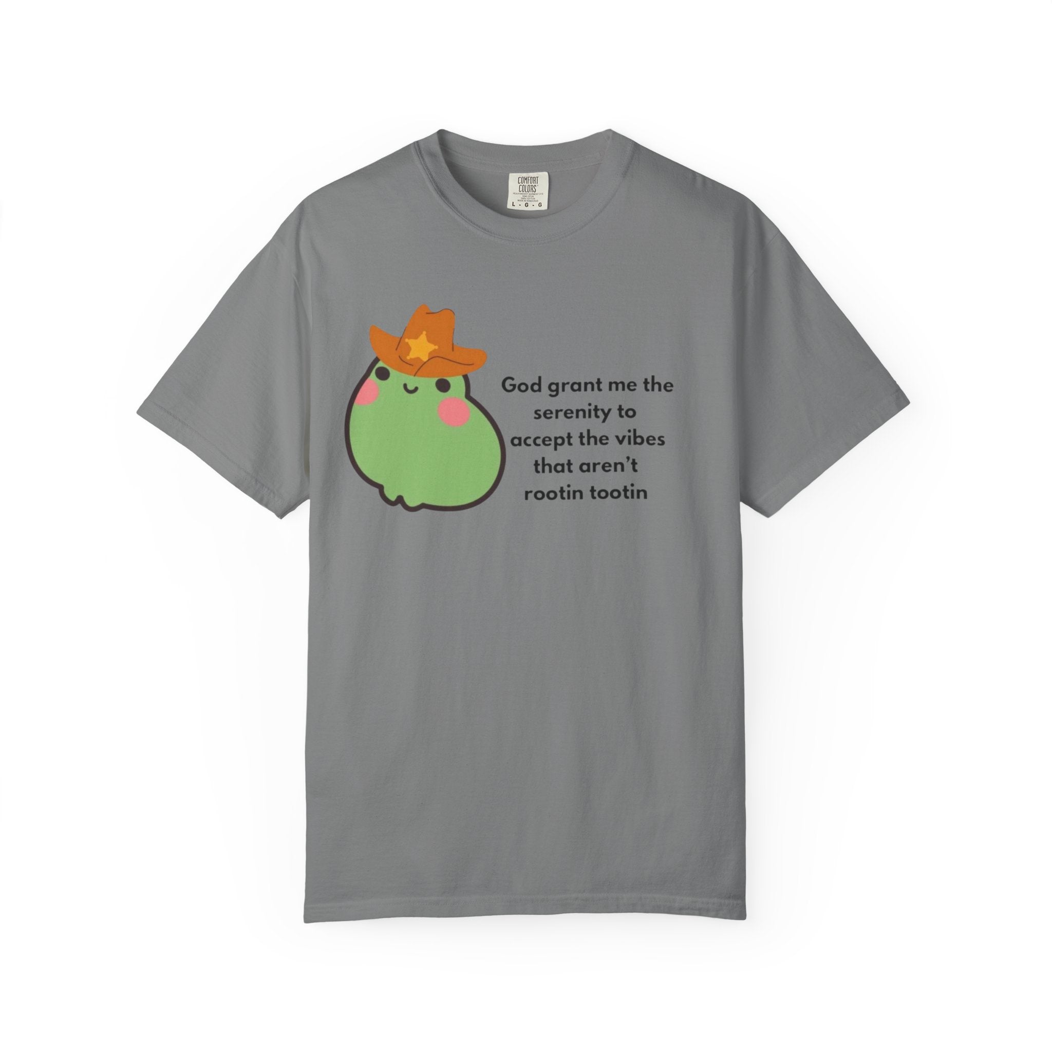 Serenity Avocado T‑Shirt — "God grant me the serenity to accept the vibes" Cute Cowgirl Avocado Tee