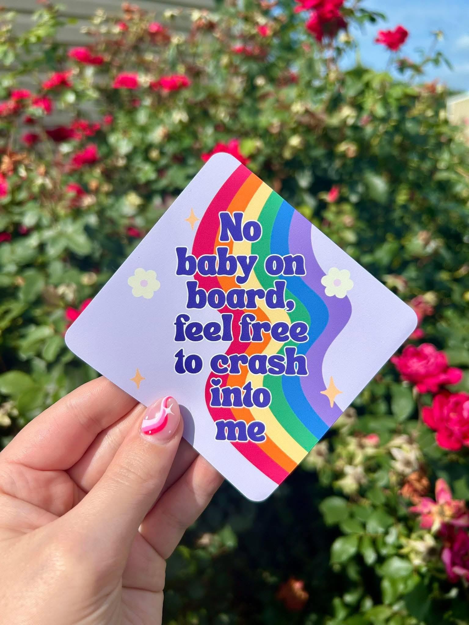 No baby on board magnet