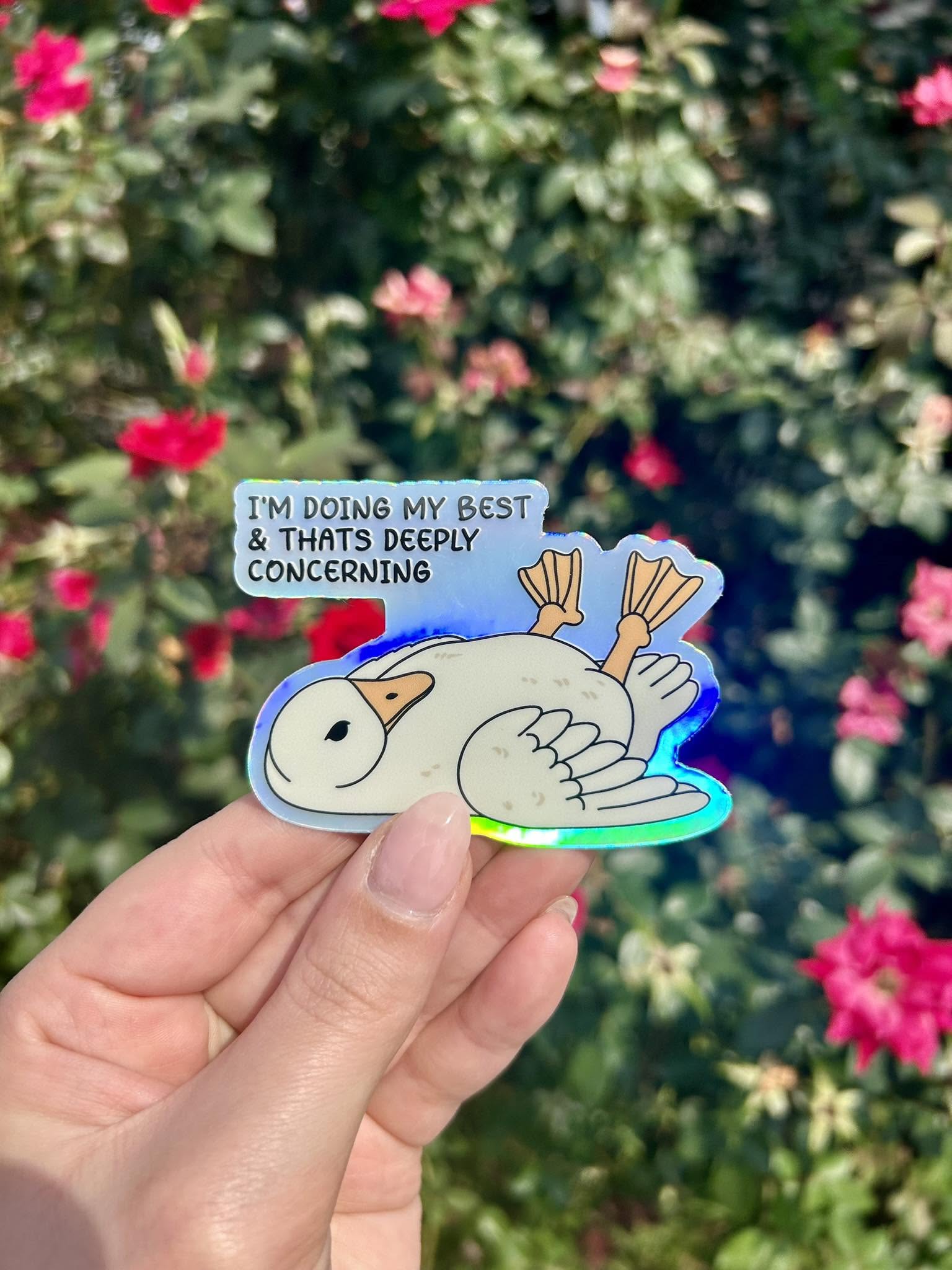 Deeply concerning sticker