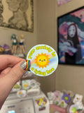 Lying hoe waterproof stickers