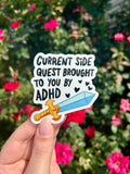 Side Quest waterproof Sticker