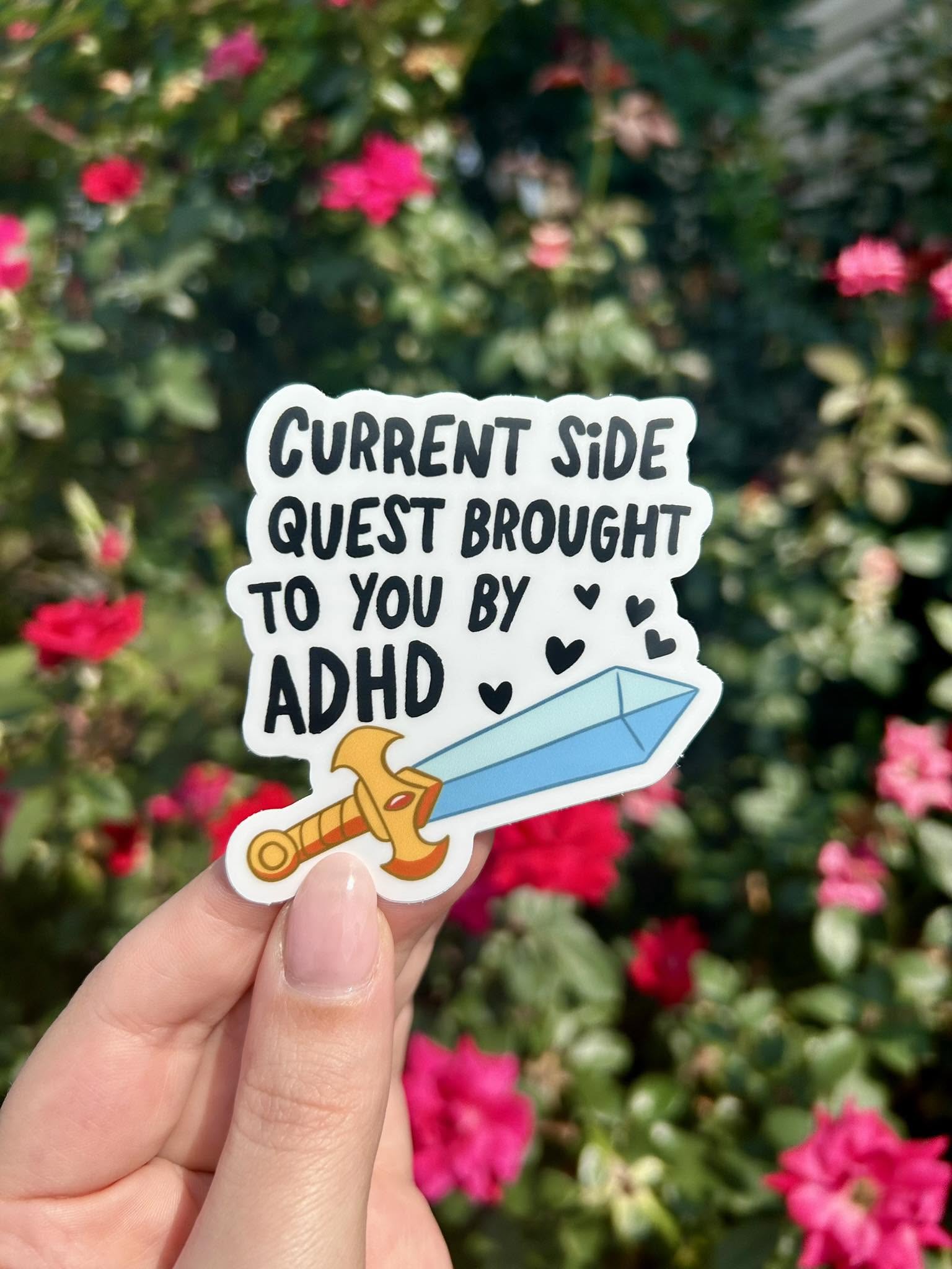 Side Quest waterproof Sticker
