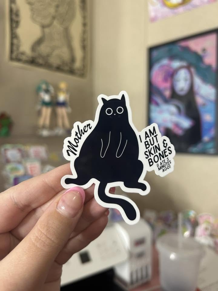 I am skin and bones waterproof sticker