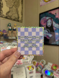Sparkly grapefruit waterproof sticker