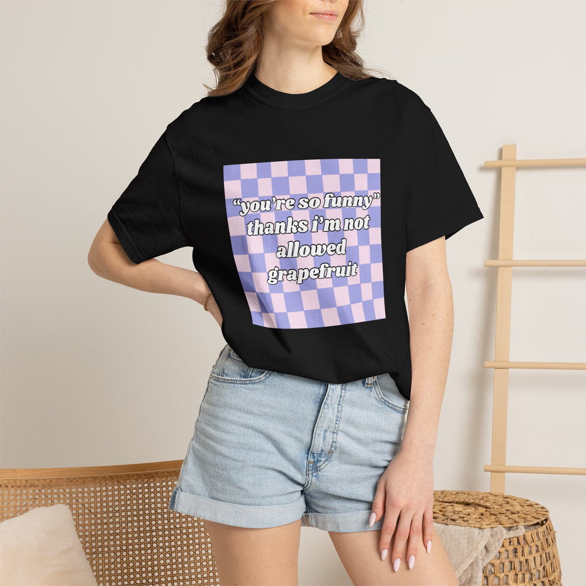 Grapefruit Checkered T-Shirt