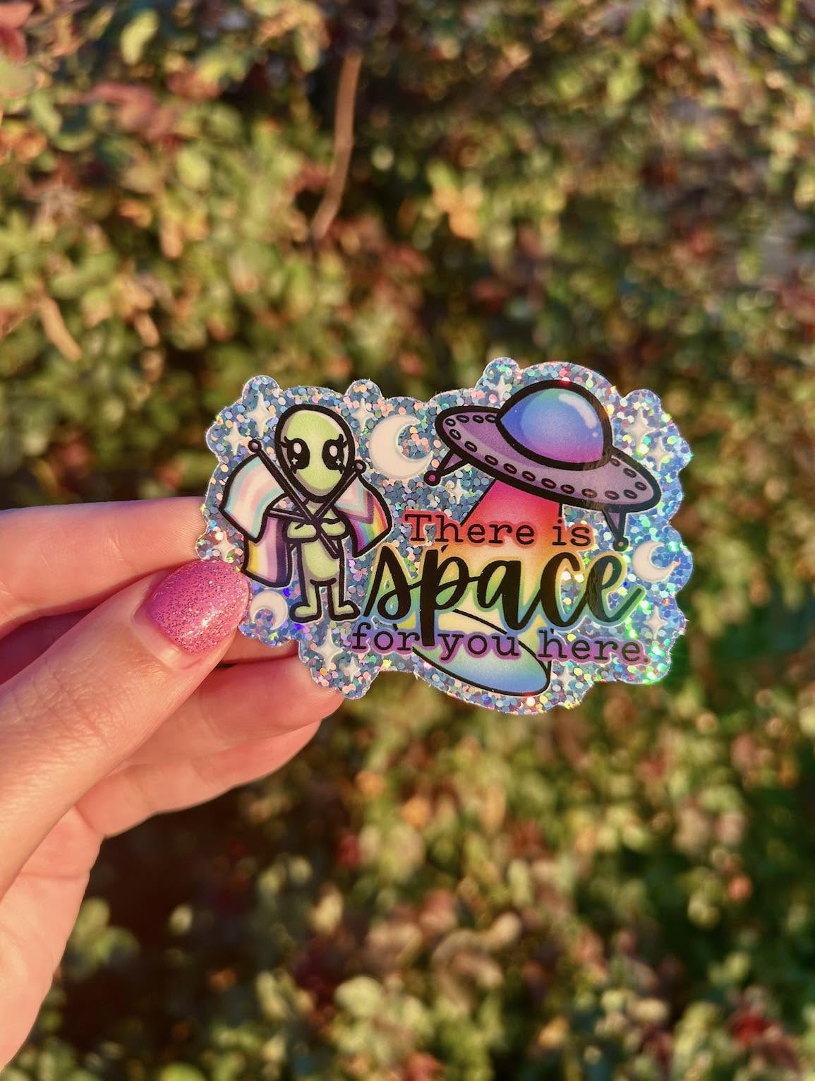 There is space for you here waterproof sticker