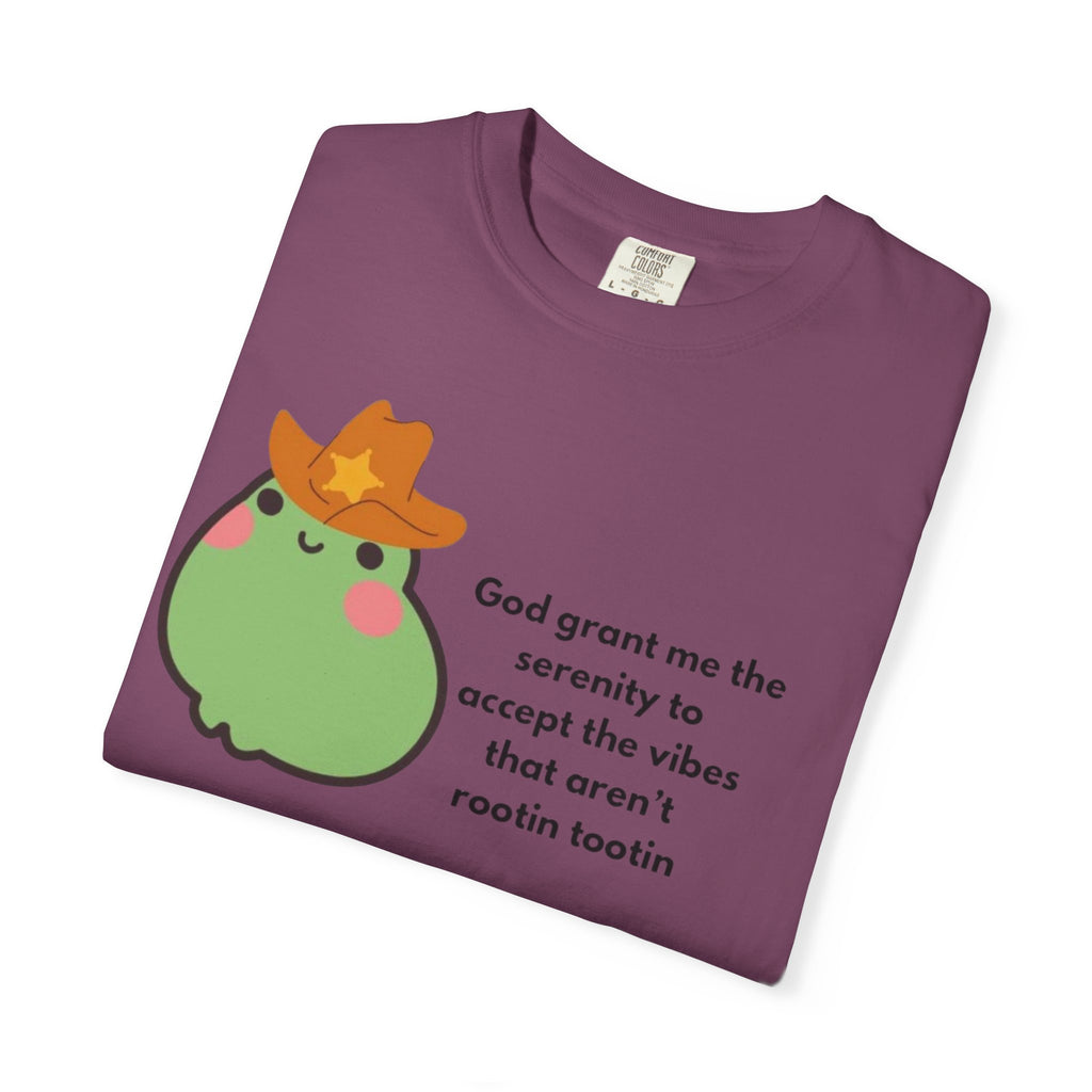 Serenity Avocado T‑Shirt — "God grant me the serenity to accept the vibes" Cute Cowgirl Avocado Tee
