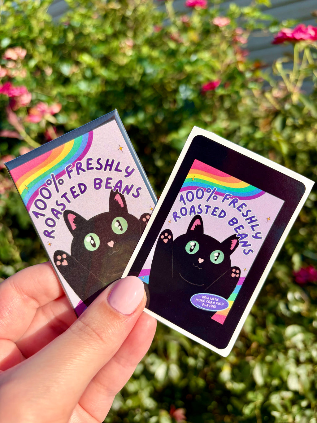 River city humane society for cats fundraising button + sticker