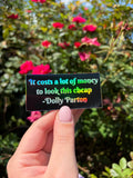 It costs a lot of money… holographic sticker