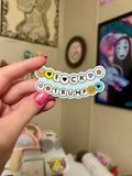 lets make friendship bracelets! waterproof sticker