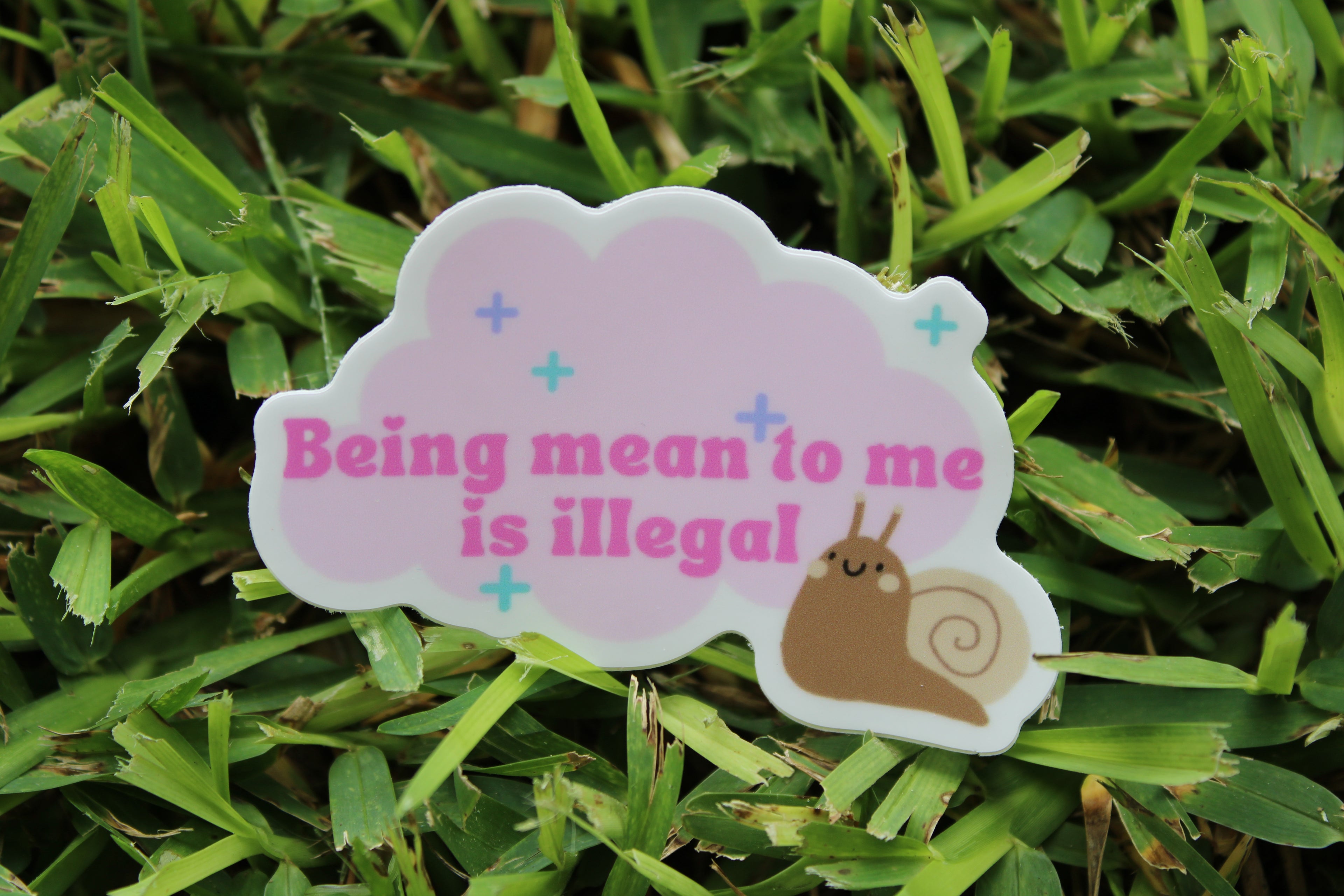 Being mean to be is illegal waterproof sticker