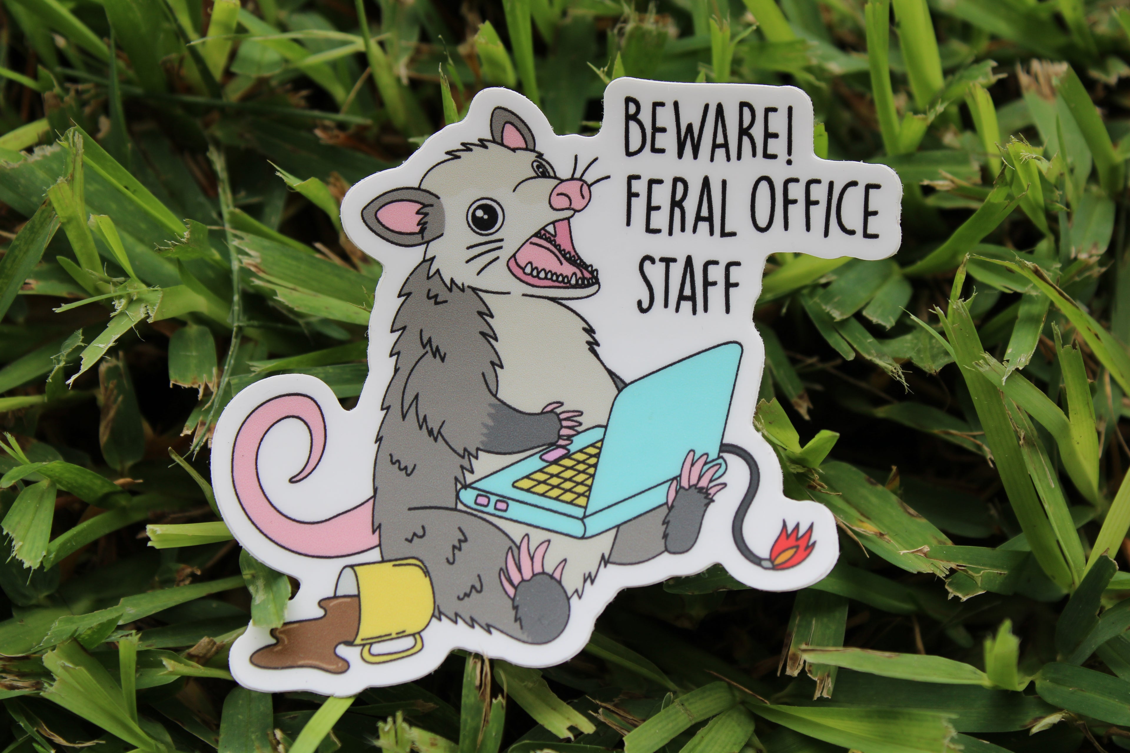 BEWARE! Feral Office Staff...waterproof