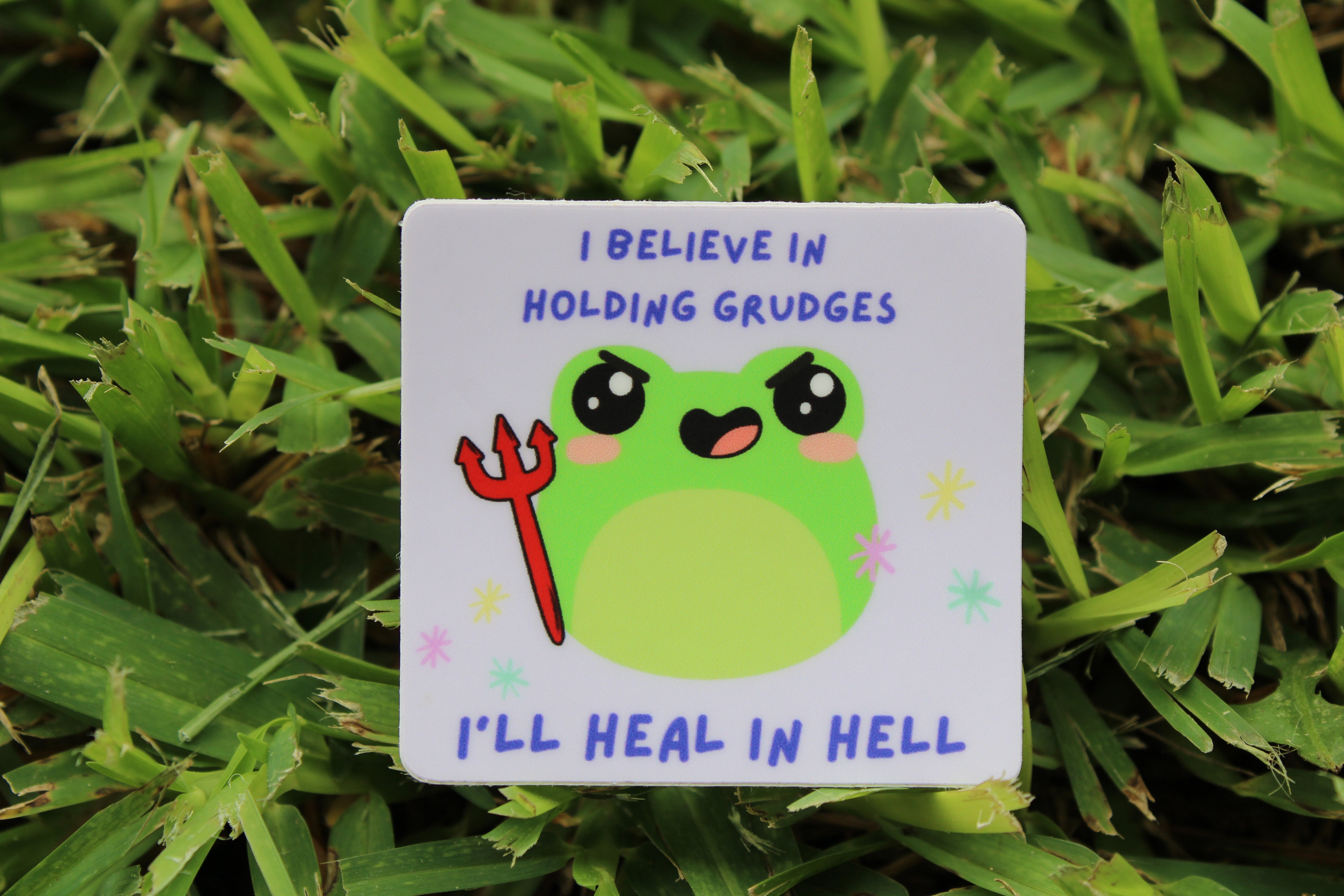 I’ll heal in hell sticker